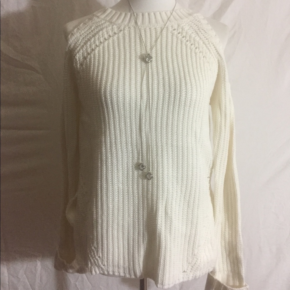 NWT Hippie Rose Cold Shoulder Sweater